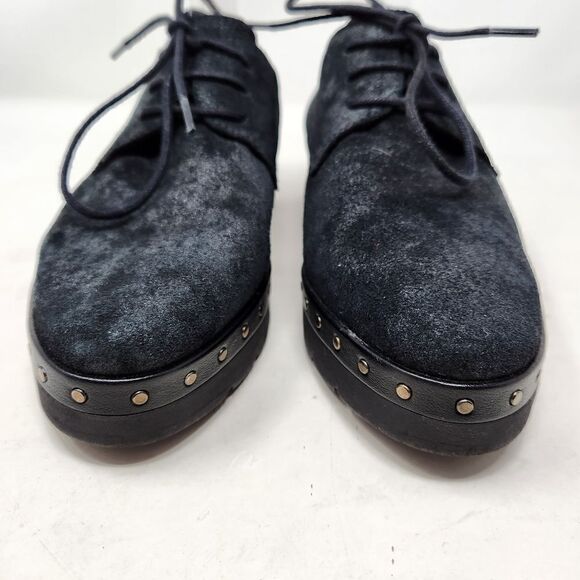 HISPANITAS Black Suede Loafers Size 36 - Picture 6 of 11